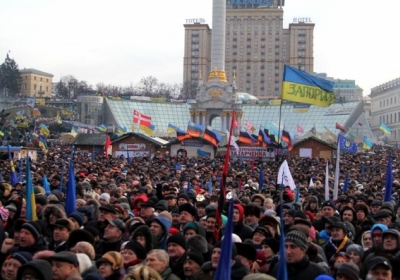Евромайдан 19 января. Фото: ВО "Свобода"