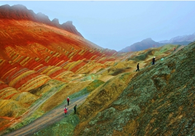 Ландшафт Денксія, провінція Ганьсу, Китай. Фото: HAN CHUANHAO/XINHUA /LANDOV