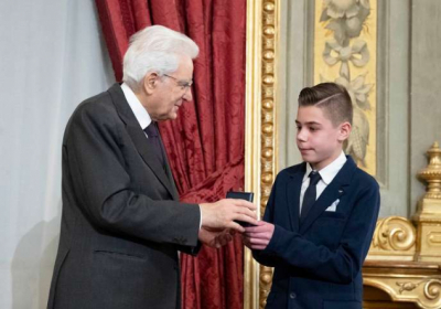 Президент Италии наградил 14-летнего украинца премией 
