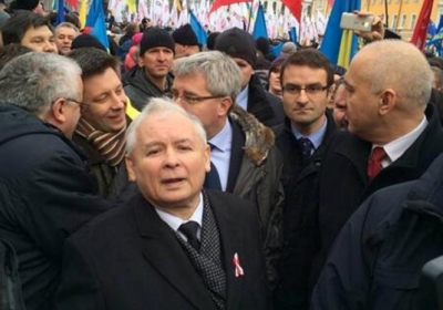 Ярослав Качинський із польською делегацією прибув на Майдан