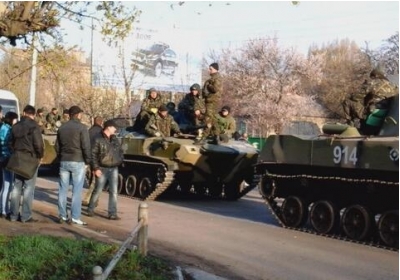 Украинская бронетехника вошла в Краматорск