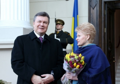 Віктор Янукович, Даля Ґрібаускайте. Фото: president.lt