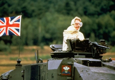 1986: Тетчер в танку під час маневрів НАТО в Німеччині. Фото: Peter Jordan/Time Life Pictures/Getty Images