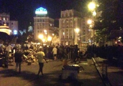 Вночі на Майдані влаштували стрілянину, - відео