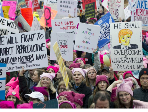 Марш за права женщин начался в Вашингтоне