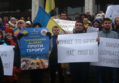 Переселенці з Донбасу в Києві закликали своїх земляків не ходити на 