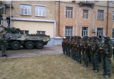Присяга роты спецназовцев НАБУ. Фото: Twitter/Svyatoslav Tsegolko