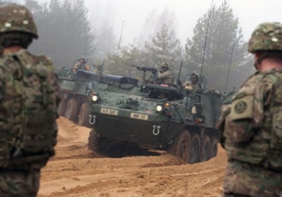 Навчання НАТО в Латвії. Фото: AFP