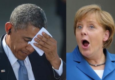 Барак Обама, Ангела Меркель, Кетрін Ештон. Колаж