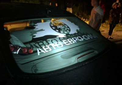 Под Киевом расстреляли машину главы организации автовладельцев на еврономерах