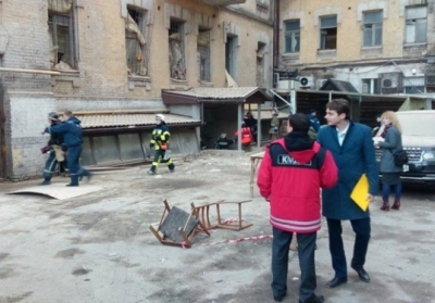 Заваленный дом в Киеве. Фото: Украинская правда