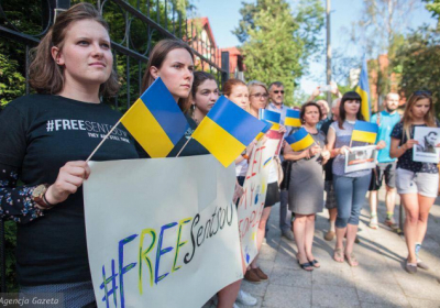 У Києві проходить акція на підтримку Сенцова
