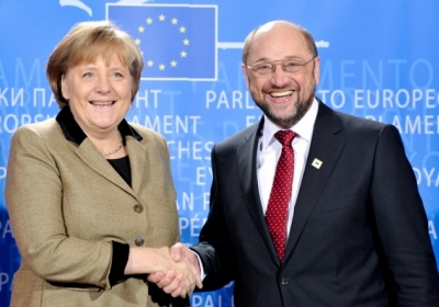 Ангела Меркель і Мартін Шульц. Фото: europarl.europa.eu