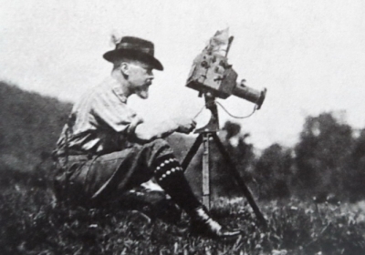 Х. Міколаш за апаратом (1910). Фото: proidysvit.livejournal.com