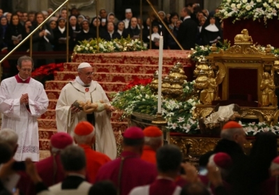 Папа Франциск уперше очолив різдвяне богослужіння