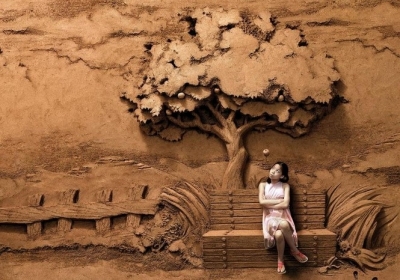 Фантазії на піску: дивовижні роботи китайського майстра