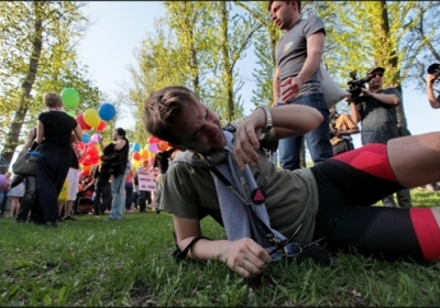 Гей-парад в Пітері. Фото: Валентин Ілюшин / baltinfo.ru