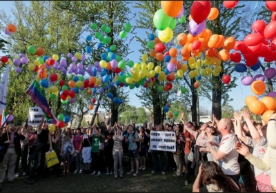 Гей-парад в Пітері. Фото: Валентин Ілюшин / baltinfo.ru