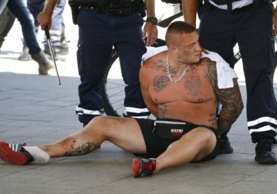 Затриманий поліцією польський хуліган. Фото: Reuters