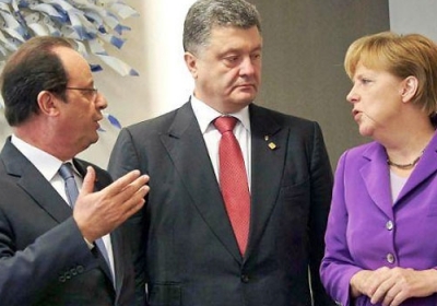 Франсуа Олланд, Петро Порошенко, Ангела Меркель. Фото: rbc.ua