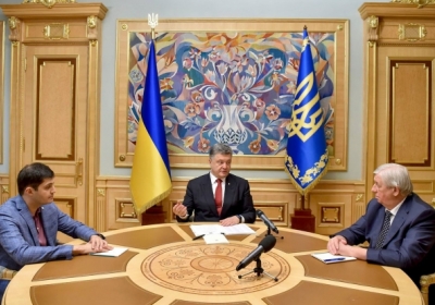 Давид Сакварелідзе, Петро Порошенко. Віктор Шокін. Фото: president.gov.ua