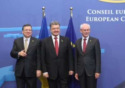 Жозе Мануэль Баррозу, Петр Порошенко, Герман Ван Ромпей. Фото: Петр Порошенко / facebook.com