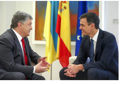 Порошенко: Испания поддерживает идею миротворцев на Донбассе и санкции против России