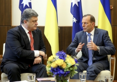 Петро Порошенко, Тонні Ебботт. Фото: president.gov.ua