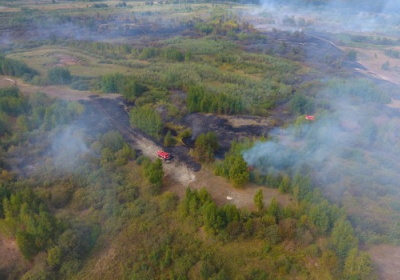 В Черкасской области объявили режим ЧС из-за пожара на торфяных полях