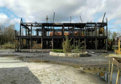 Пожар полностью уничтожил базу отдыха в Закарпатской области