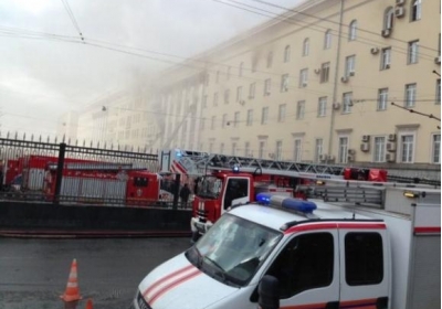 У Москві горить будівля Міноборони РФ