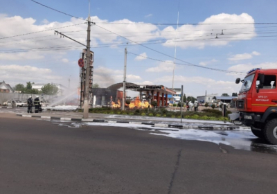 В Житомире горела автозаправка: есть пострадавшие - ФОТО