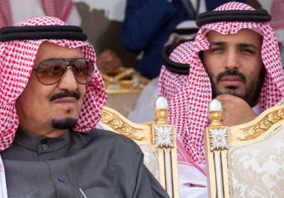 Король Саудовской Аравии Сальман бен Абдель Азиз Аль Сауд и наследный принц Мухаммед бен Сальман. Фото: Balkis Press/ABACA/PA Image