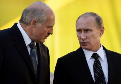 Олександр Лукашенко, Володимир Путін. Фото: AFP