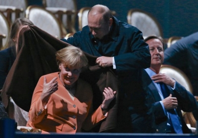 Ангела Меркель, Владимир Путин, Дэвид Кэмерон. Фото: AP
