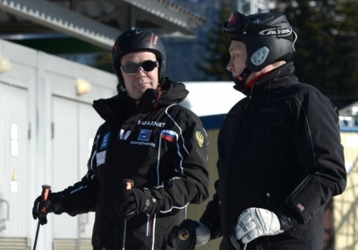 Путин с Медведевым испытали горнолыжные трассы в Сочи (фото)