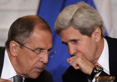 Сергій Лавров та Джон Керрі. Фото: AFP