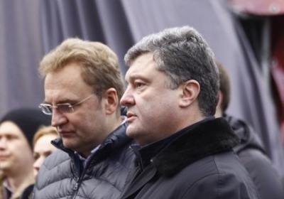 Андрей Садовой и Петр Порошенко. Фото: spravedlivist.com