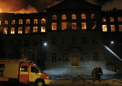 Пожежа в Аграрному університеті. Фото: LB.ua