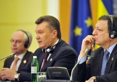 Герман ван Ромпей, Віктор Янукович, Жозе Мануель Баррозу. Фото: sofiaglobe.com