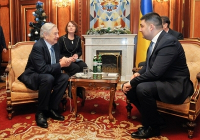 Джордж Сорос, Владимир Гройсман. Фото: rada.gov.ua
