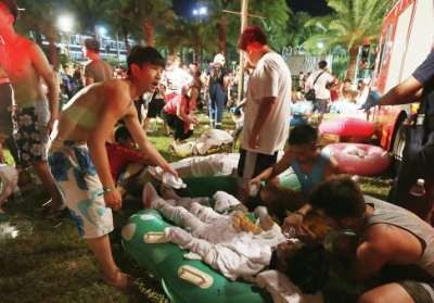 Через пожежу в аквапарку в Тайвані понад 500 людей отримали опіки