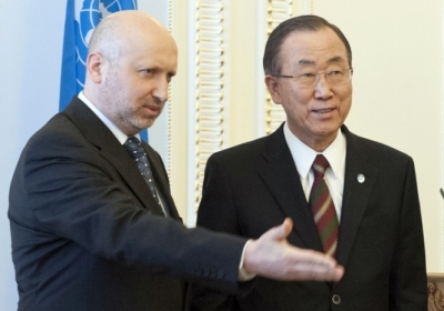На полдень запланирован разговор Турчинова с генсеком ООН