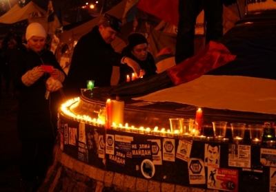 Активисты Евромайдана почтили память погибших во время терактов в Волгограде