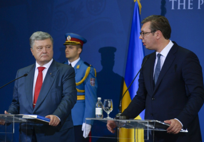 Президент України Петро Порошенко і президент Сербії Александар Вучіч. Фото: president.gov.ua