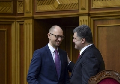 Арсеній Яценюк, Петро Порошенко. Фото: president.gov.ua